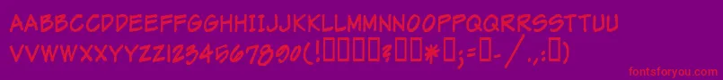 Markerman Font – Red Fonts on Purple Background