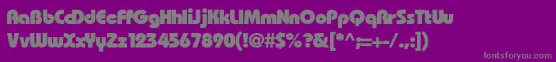 Bauhhl Font – Gray Fonts on Purple Background