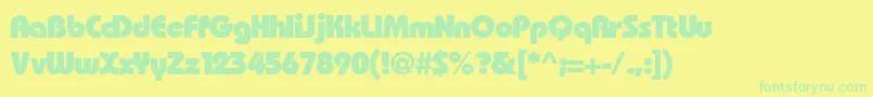En savoir plus sur la police Bauhhl Police Bauhhl – polices vertes sur fond jaune