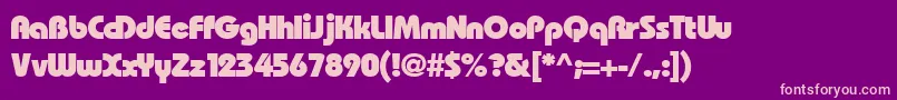 Police Bauhhl – polices roses sur fond violet