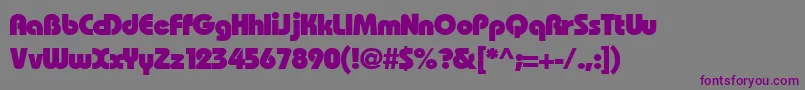 Bauhhl-Schriftart – Violette Schriften auf grauem Hintergrund