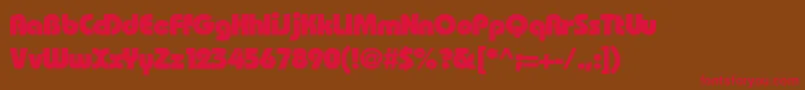 Bauhhl Font – Red Fonts on Brown Background