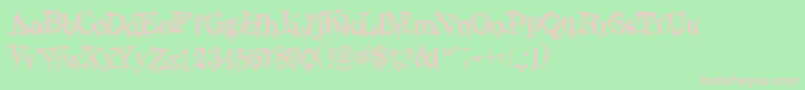 ALolitaScorned Font – Pink Fonts on Green Background