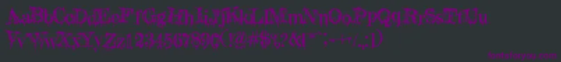 Шрифт ALolitaScorned – фиолетовые шрифты на чёрном фоне