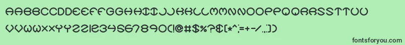 SpheroidsXBrk Font – Black Fonts on Green Background