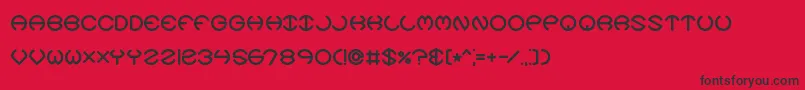 SpheroidsXBrk Font – Black Fonts on Red Background