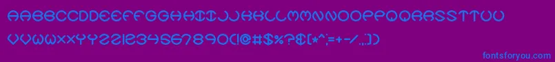 SpheroidsXBrk Font – Blue Fonts on Purple Background