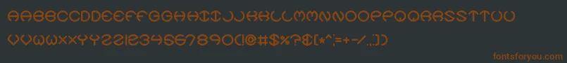 SpheroidsXBrk Font – Brown Fonts on Black Background