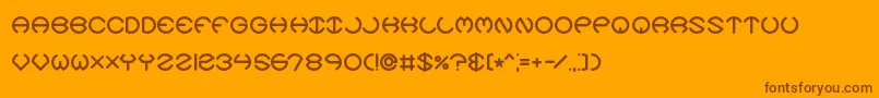 SpheroidsXBrk Font – Brown Fonts on Orange Background