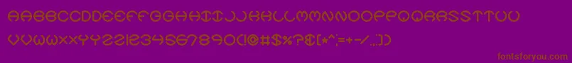 SpheroidsXBrk Font – Brown Fonts on Purple Background