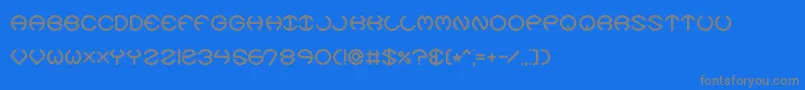 SpheroidsXBrk Font – Gray Fonts on Blue Background