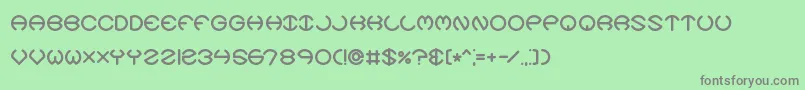SpheroidsXBrk Font – Gray Fonts on Green Background