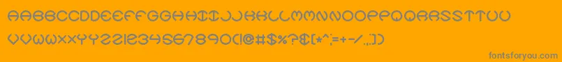 SpheroidsXBrk Font – Gray Fonts on Orange Background
