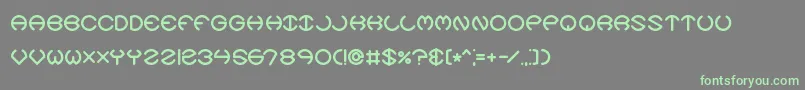 SpheroidsXBrk Font – Green Fonts on Gray Background