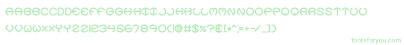SpheroidsXBrk Font – Green Fonts on White Background