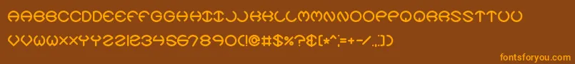 SpheroidsXBrk Font – Orange Fonts on Brown Background