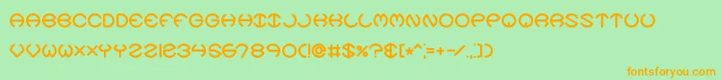 SpheroidsXBrk Font – Orange Fonts on Green Background