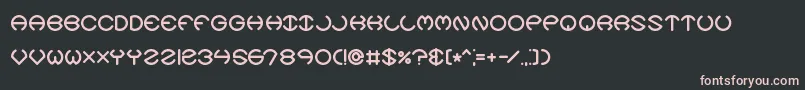 SpheroidsXBrk Font – Pink Fonts on Black Background