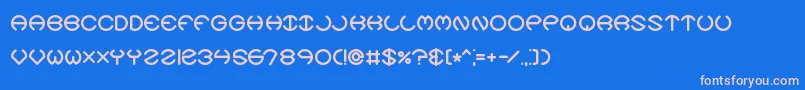 SpheroidsXBrk Font – Pink Fonts on Blue Background