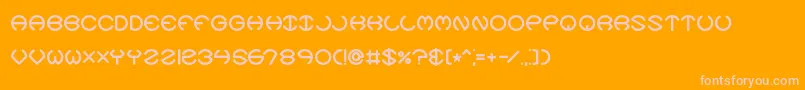SpheroidsXBrk Font – Pink Fonts on Orange Background