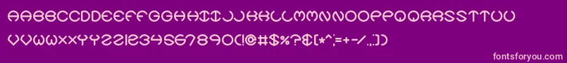 SpheroidsXBrk Font – Pink Fonts on Purple Background