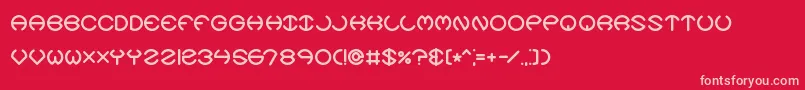 SpheroidsXBrk Font – Pink Fonts on Red Background