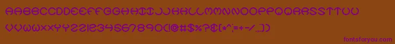 SpheroidsXBrk Font – Purple Fonts on Brown Background