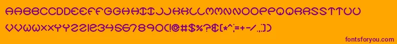 SpheroidsXBrk Font – Purple Fonts on Orange Background