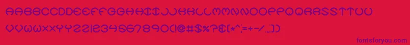 Police SpheroidsXBrk – polices violettes sur fond rouge
