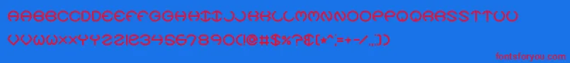 SpheroidsXBrk Font – Red Fonts on Blue Background