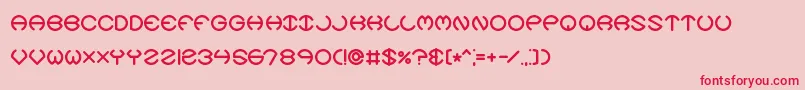 SpheroidsXBrk Font – Red Fonts on Pink Background