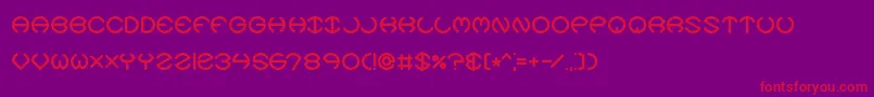 Шрифт SpheroidsXBrk – красные шрифты на фиолетовом фоне