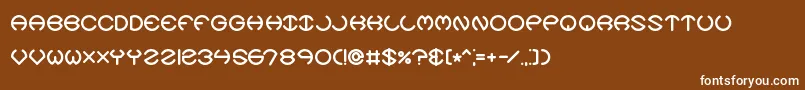 SpheroidsXBrk Font – White Fonts on Brown Background