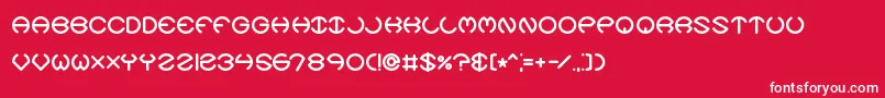 SpheroidsXBrk Font – White Fonts on Red Background