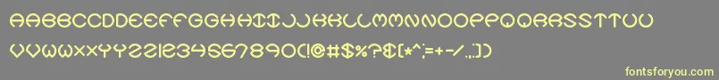 SpheroidsXBrk Font – Yellow Fonts on Gray Background
