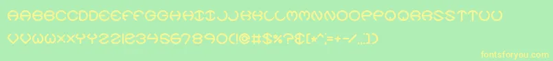 SpheroidsXBrk Font – Yellow Fonts on Green Background