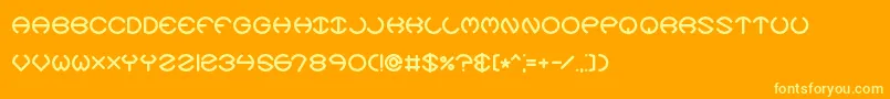SpheroidsXBrk Font – Yellow Fonts on Orange Background