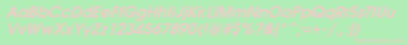 AvantiBoldItalic Font – Pink Fonts on Green Background