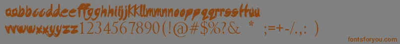 DysfunctionalFamily Font – Brown Fonts on Gray Background