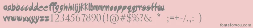 DysfunctionalFamily Font – Gray Fonts on Pink Background