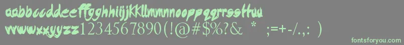 DysfunctionalFamily Font – Green Fonts on Gray Background