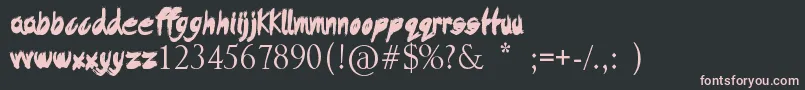DysfunctionalFamily Font – Pink Fonts on Black Background
