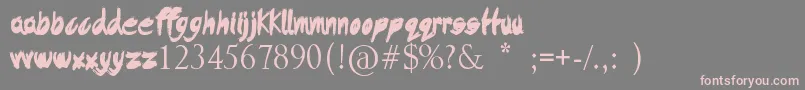 DysfunctionalFamily Font – Pink Fonts on Gray Background