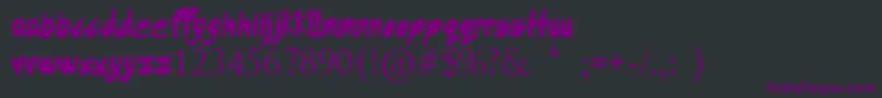 DysfunctionalFamily Font – Purple Fonts on Black Background