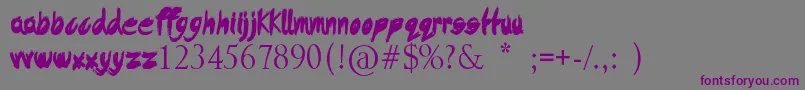 DysfunctionalFamily Font – Purple Fonts on Gray Background