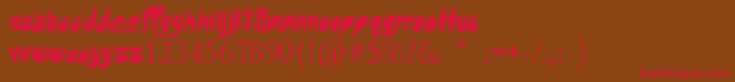 DysfunctionalFamily Font – Red Fonts on Brown Background