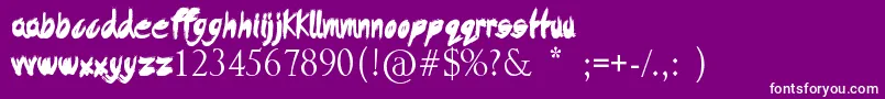 DysfunctionalFamily Font – White Fonts on Purple Background