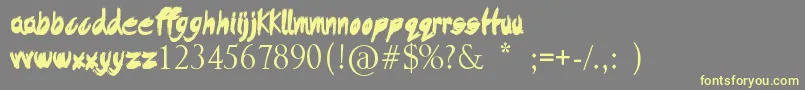 DysfunctionalFamily Font – Yellow Fonts on Gray Background