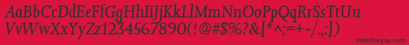 fuente JessicaItalic – Fuentes Negras Sobre Fondo Rojo