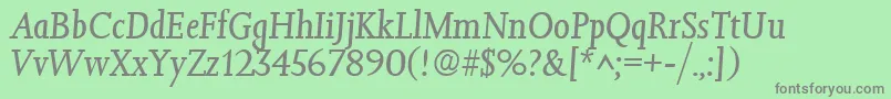 fuente JessicaItalic – Fuentes Grises Sobre Fondo Verde